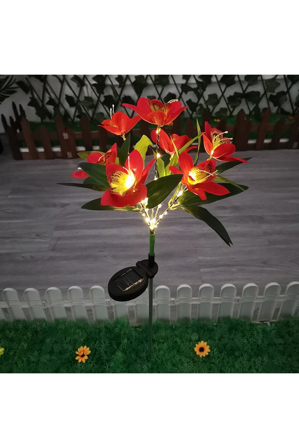 Solar LED Flower Lamp