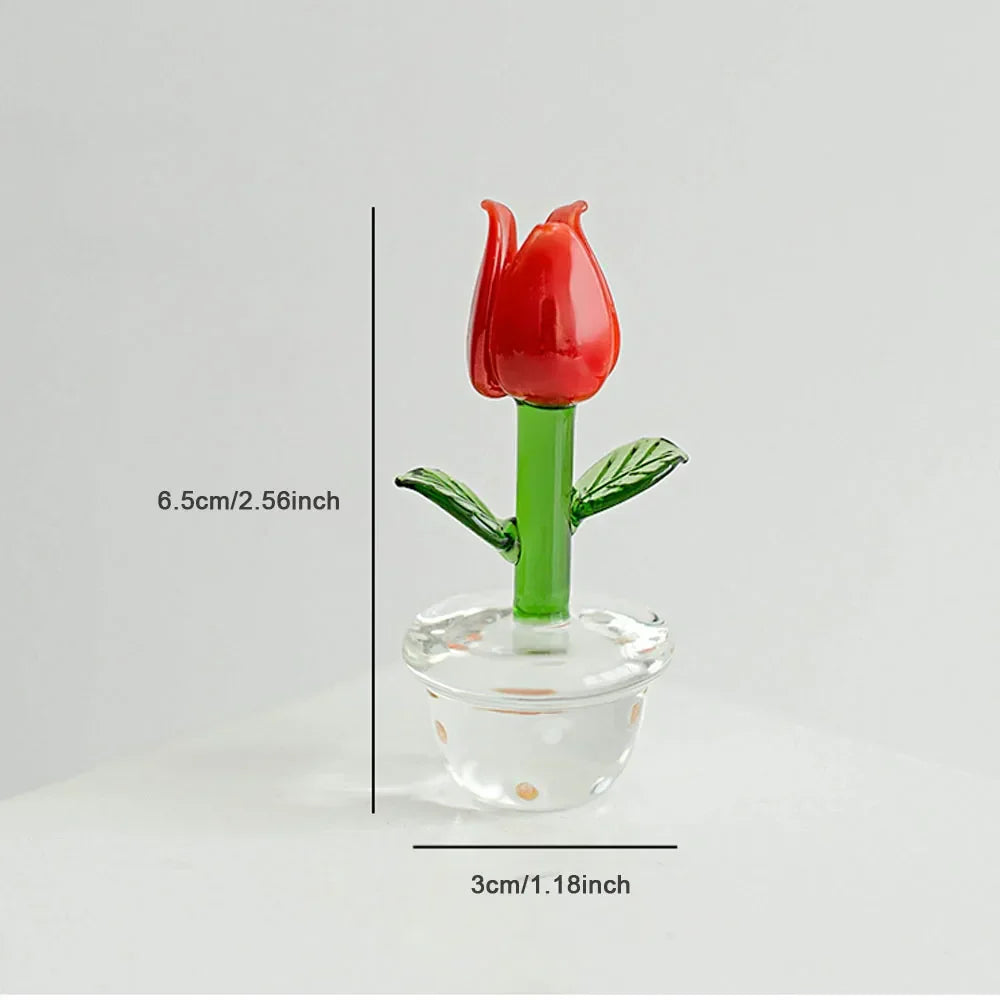 Plants with Pot Glass Ornament | Happy Growers