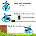 RainTiva Sprinkler  360° Rotation  Water-saving & Durable  For Garden & Lawn Care