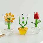 Plants with Pot Glass Ornament | Happy Growers