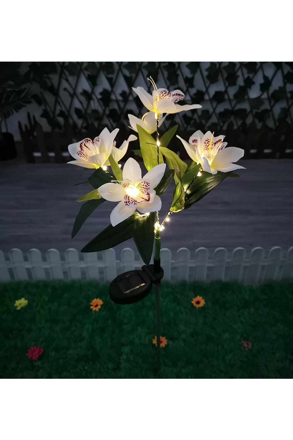Solar LED Flower Lamp