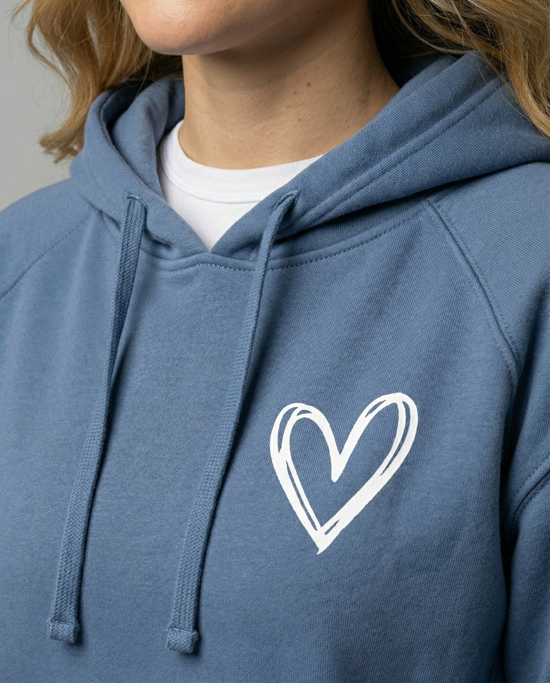 Hooded sweatshirt heart print women