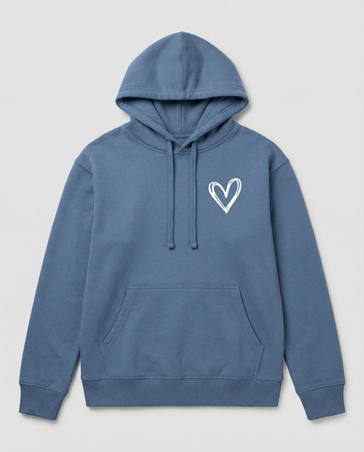 Hooded sweatshirt heart print women