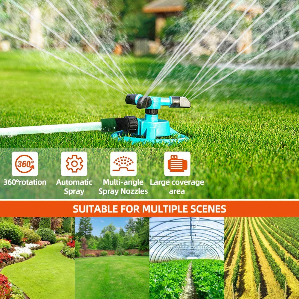 RainTiva Sprinkler  360° Rotation  Water-saving & Durable  For Garden & Lawn Care