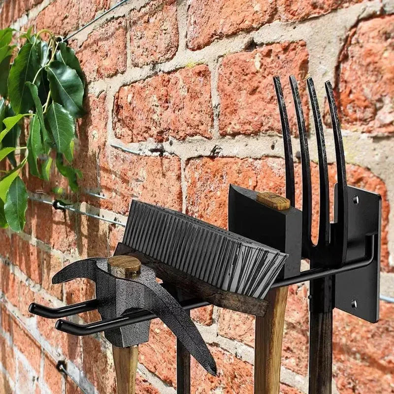House Growers | Wall Mount for Garden Tools | Robust Tool Holder Made of Steel | Space-Saving Organizer for Garage, Cellar & Workshop