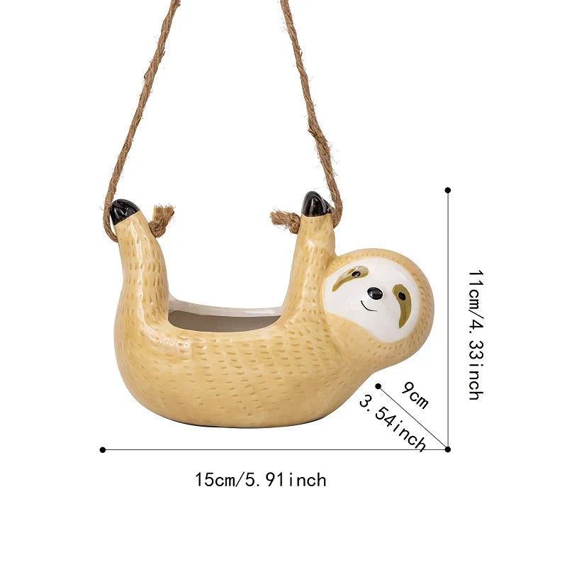 Happy Growers | Sloth Hanging Ceramic Wall Vase