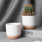 Happy Growers | Double-Layer Self-Watering Succulent Plant Pot for Home Decor
