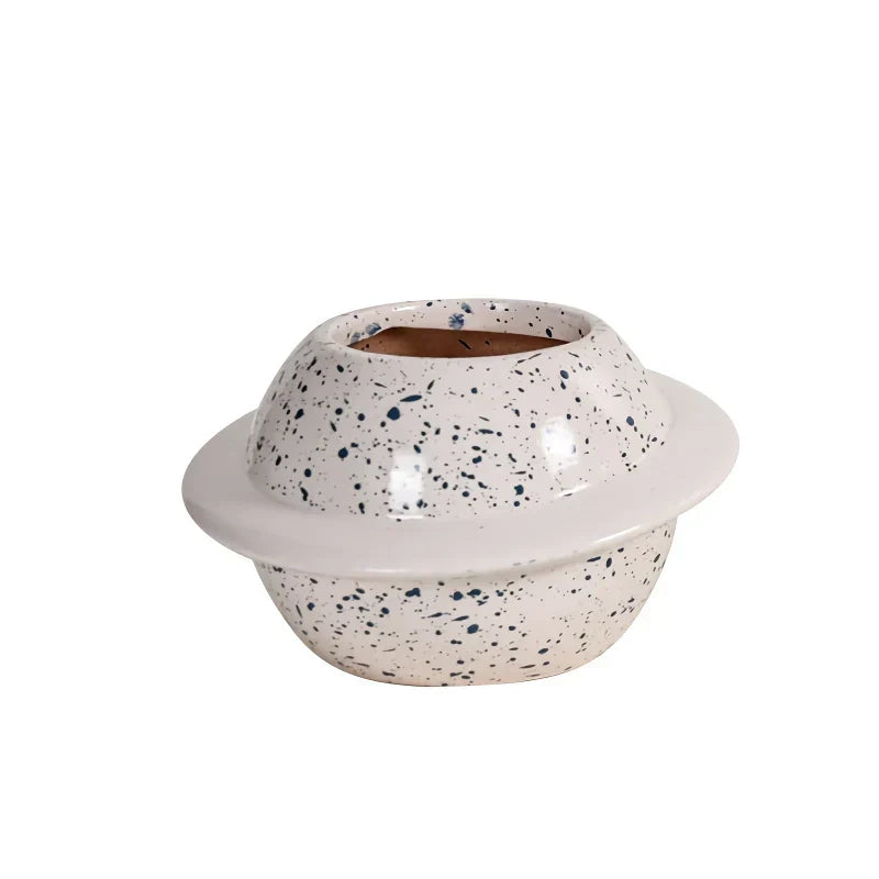 Happy Growers | Mini Planet Shape Ceramic Succulent Flower Pot