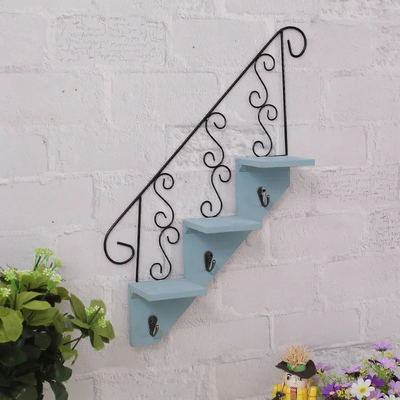 Happy Growers | Scandinavian Wind Iron Hanging Hook Shelf with Flower Pot Holders