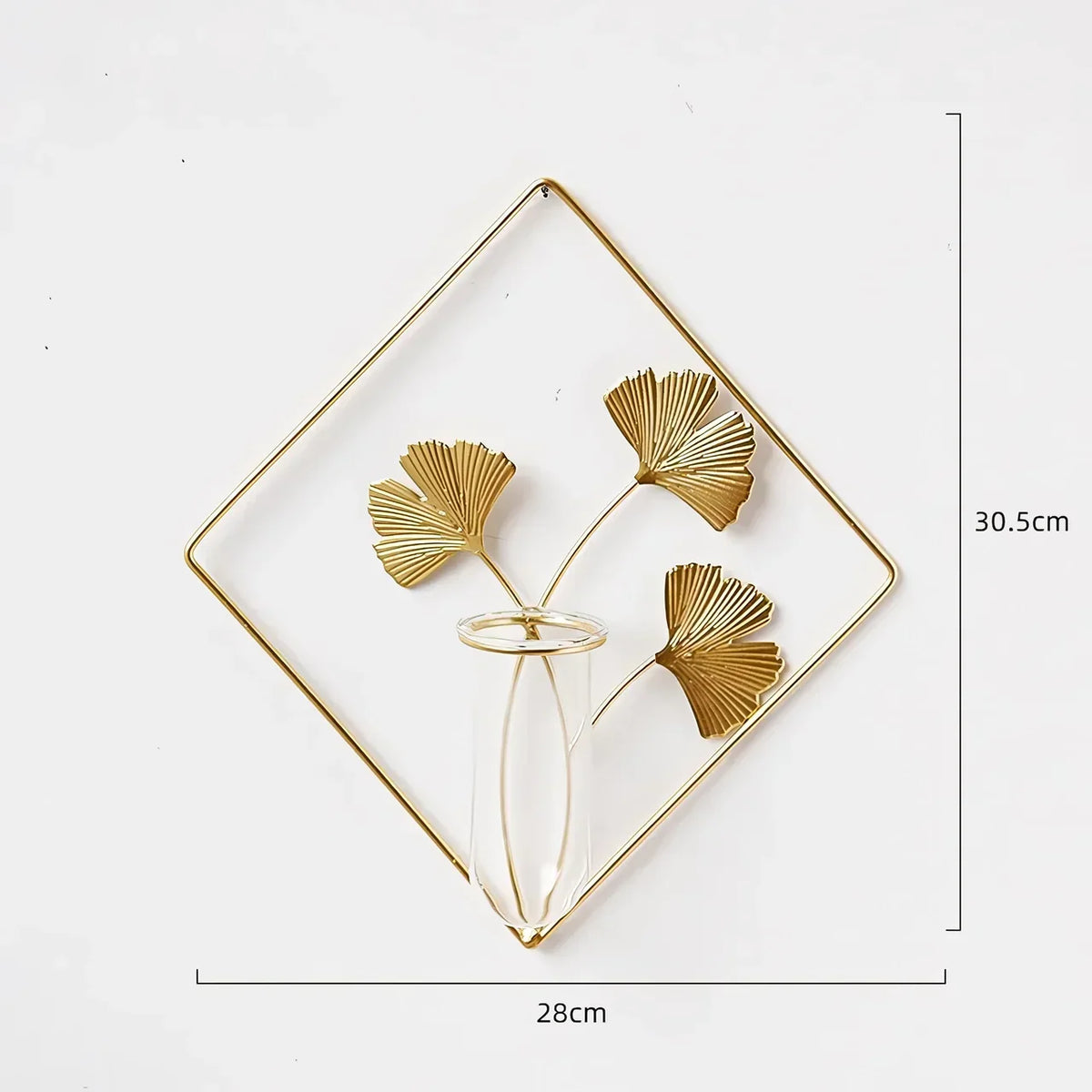 Happy Growers | Elegant Gold Iron Wall-Mounted Hydroponic Flower Pot