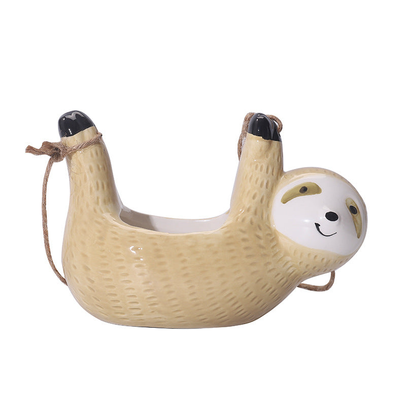 Happy Growers | Sloth Hanging Ceramic Wall Vase