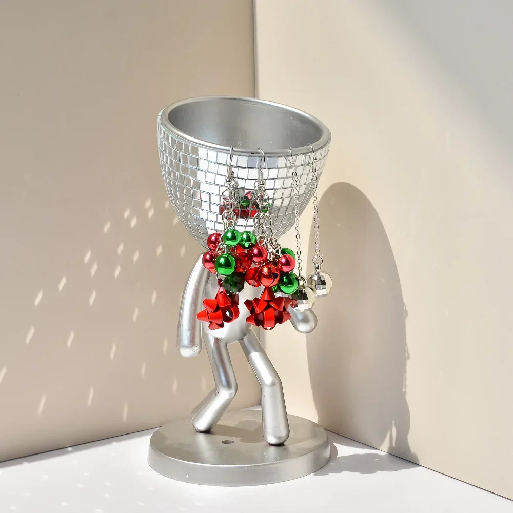 Happy Growers | Mirror Disco Walking Man Planter Pot