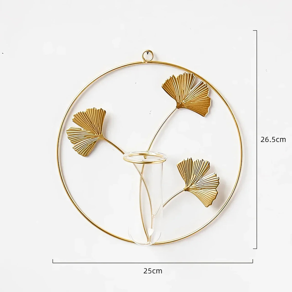 Happy Growers | Elegant Gold Iron Wall-Mounted Hydroponic Flower Pot
