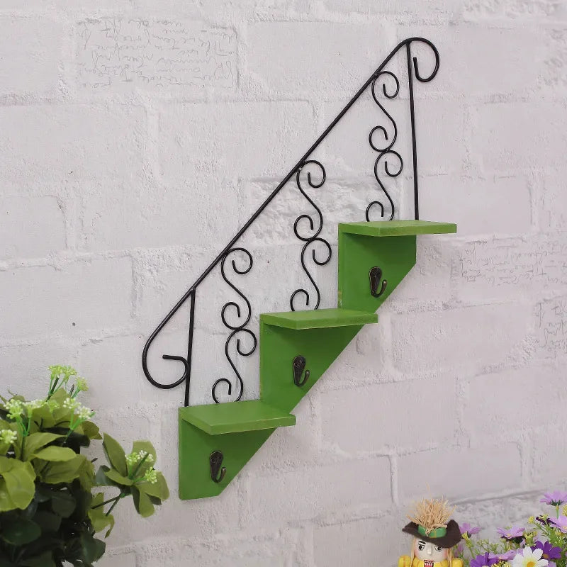 Happy Growers | Scandinavian Wind Iron Hanging Hook Shelf with Flower Pot Holders