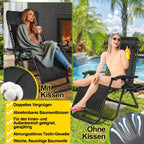 Sun Lounger Folding Deck Chair up to 200kg
