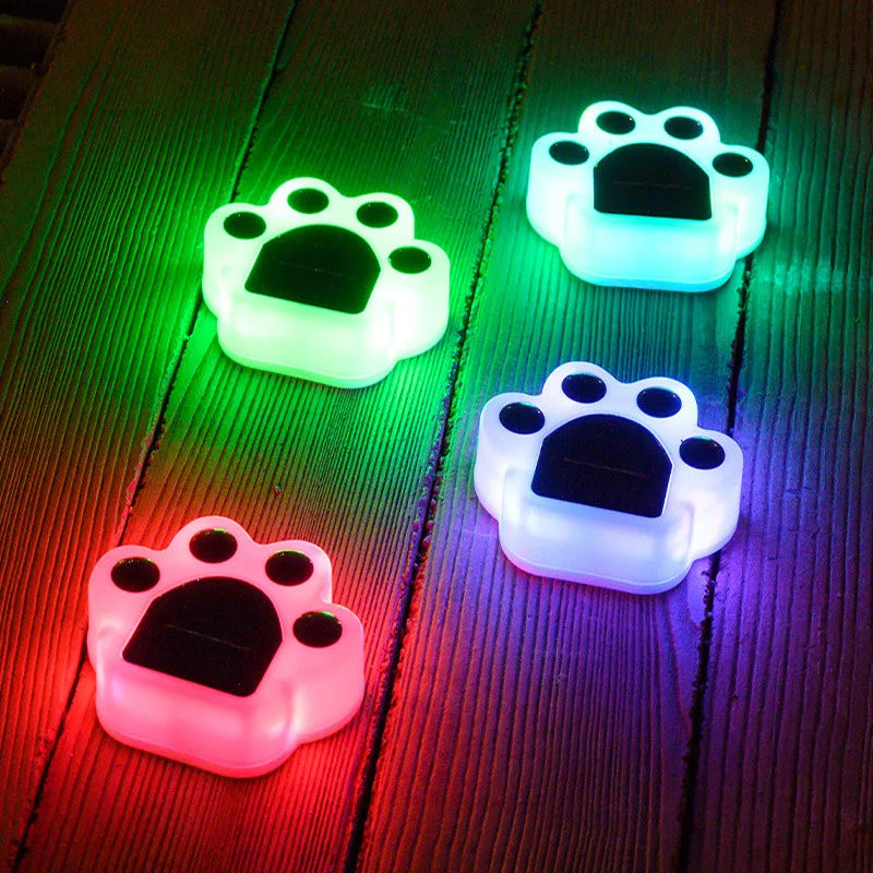 Wireless Solar Pawprint Garden Light for Outdoor Decor