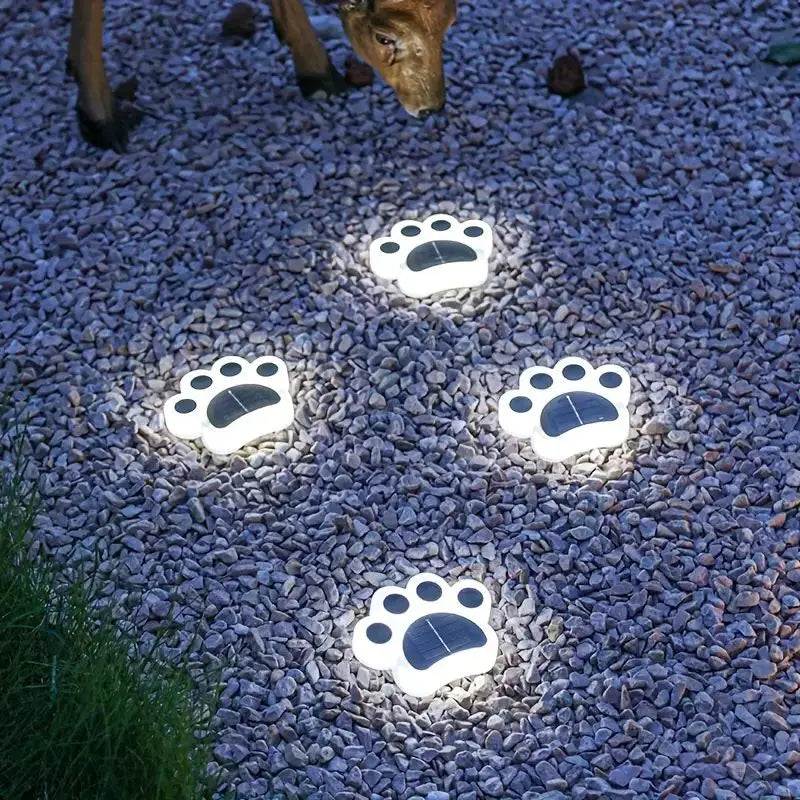 Wireless Solar Pawprint Garden Light for Outdoor Decor