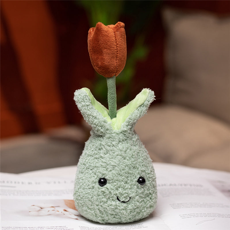 Happy Growers | Friendly Cuddly Tulip 22cm Flower Pot Plushie Collection