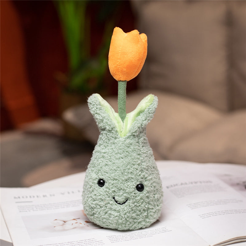 Happy Growers | Friendly Cuddly Tulip 22cm Flower Pot Plushie Collection