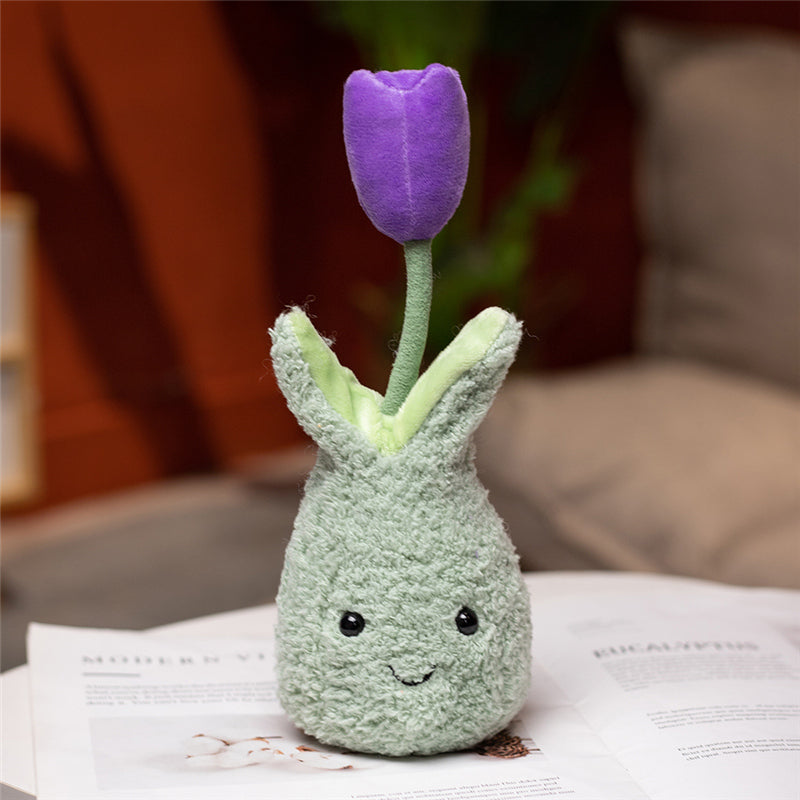 Happy Growers | Friendly Cuddly Tulip 22cm Flower Pot Plushie Collection
