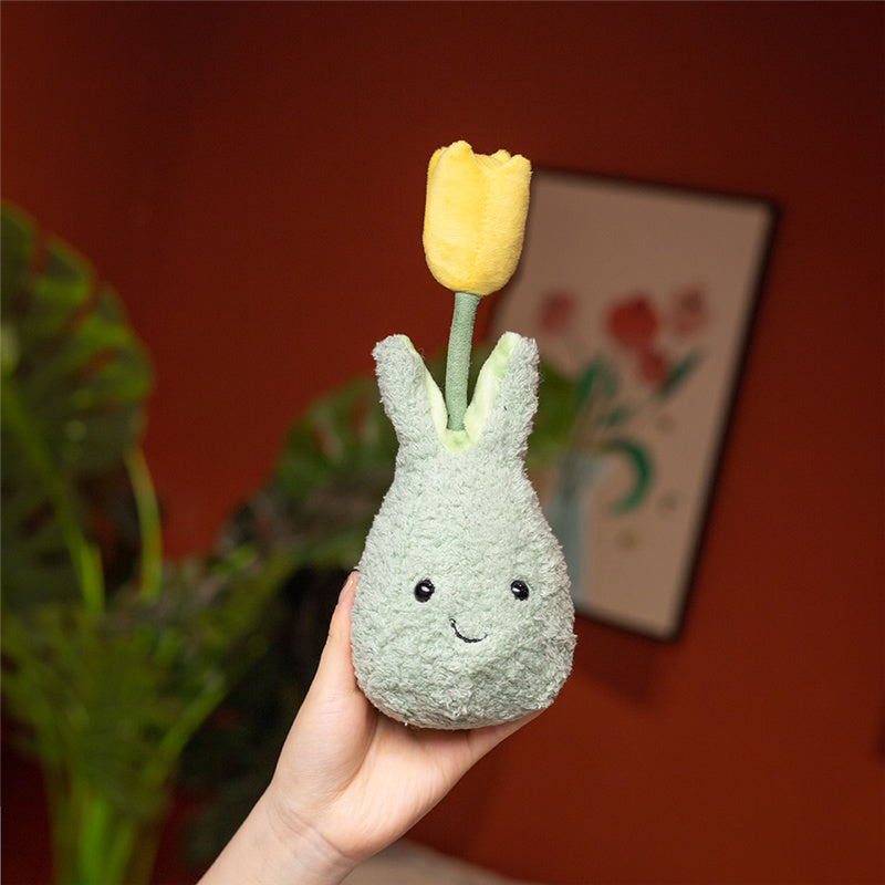 Happy Growers | Friendly Cuddly Tulip 22cm Flower Pot Plushie Collection
