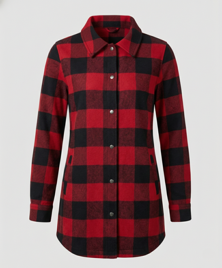 Casual Women's Check Long Blouse